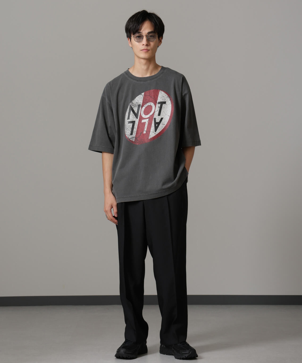 「NOT ALL」オーバーダイTシャツ 半袖 6724224227