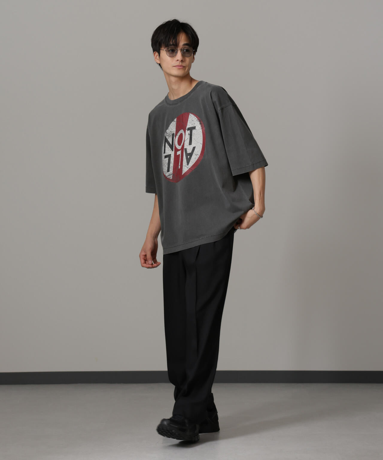 「NOT ALL」オーバーダイTシャツ 半袖 6724224227