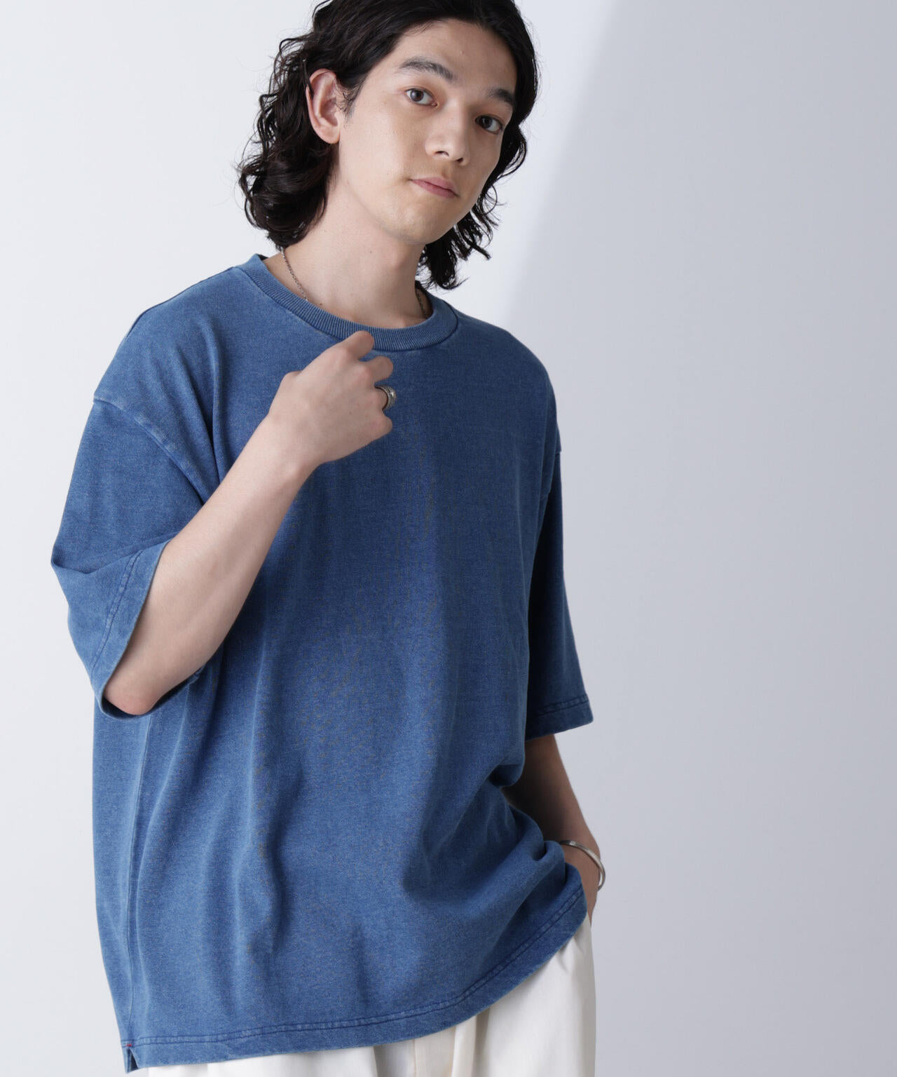 リラックスインディゴTシャツ 半袖 6724224231