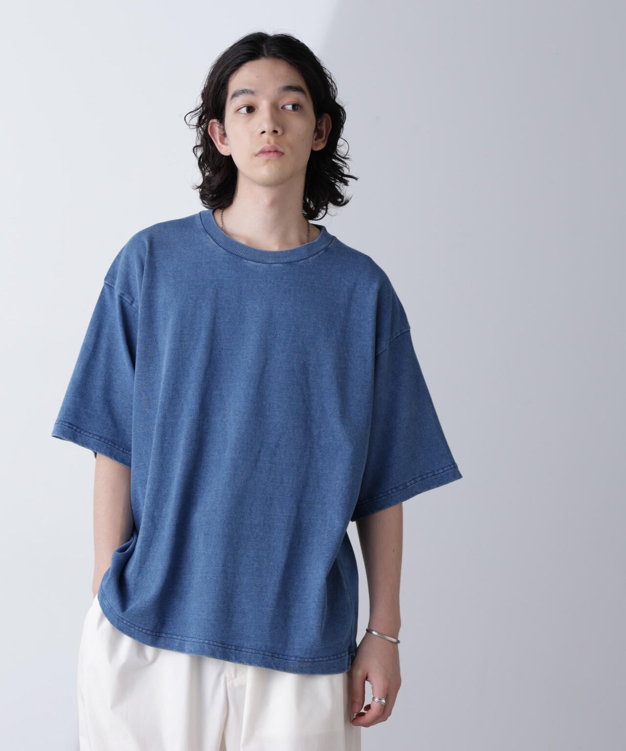 小物などお買い得な福袋 BLUE/BLUE ブルーブルー 半袖スウェット インディゴダイ トップス