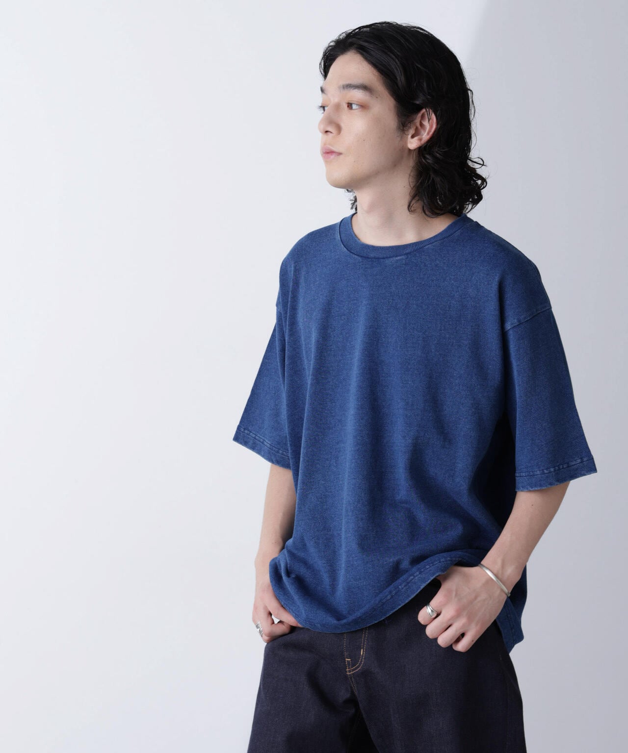 リラックスインディゴTシャツ 半袖 6724224231