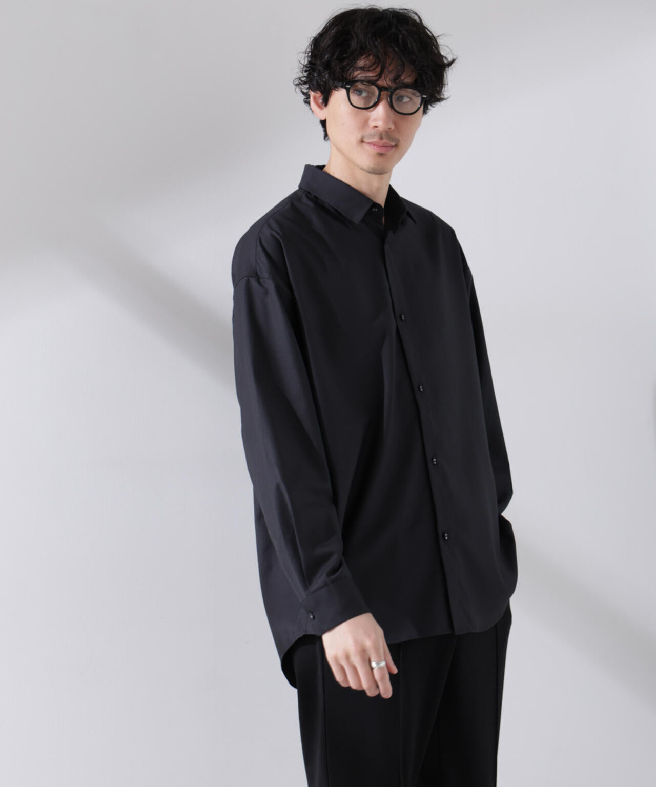 ビッグドレープシャツ 長袖 6725120204