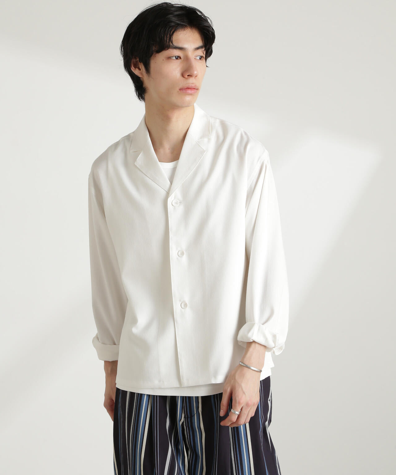 russelunoTシャツ7サイズ ロッキーモンロー Rocky Monroe 開襟シャツ 半袖 無地 オープン