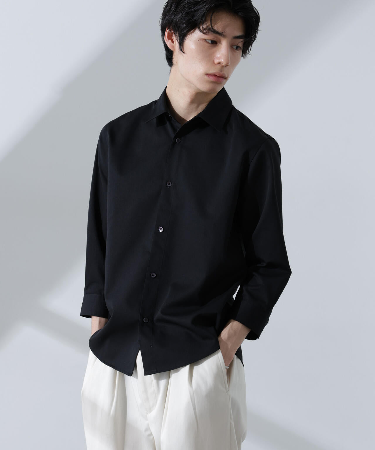 スタンダードレギュラーカラーシャツ/7分袖 6725121218