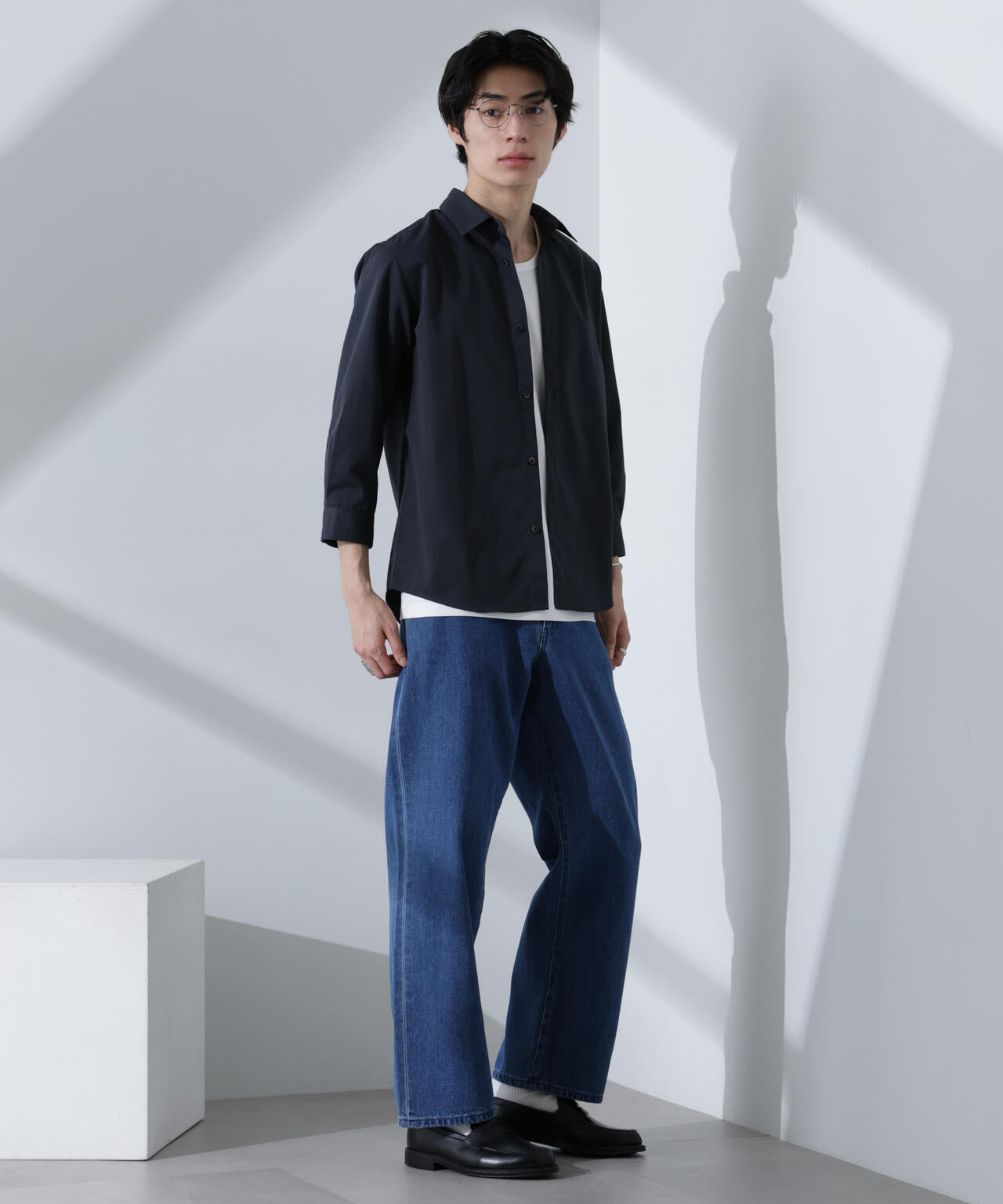 スタンダードレギュラーカラーシャツ/7分袖 6725121218