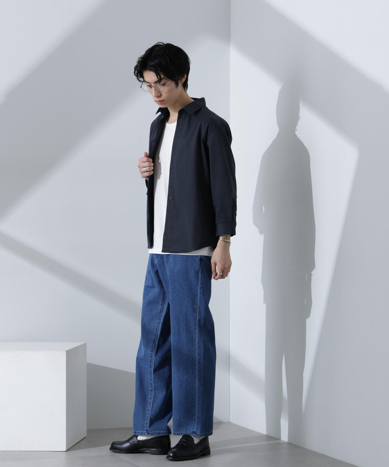 スタンダードレギュラーカラーシャツ/7分袖 6725121218