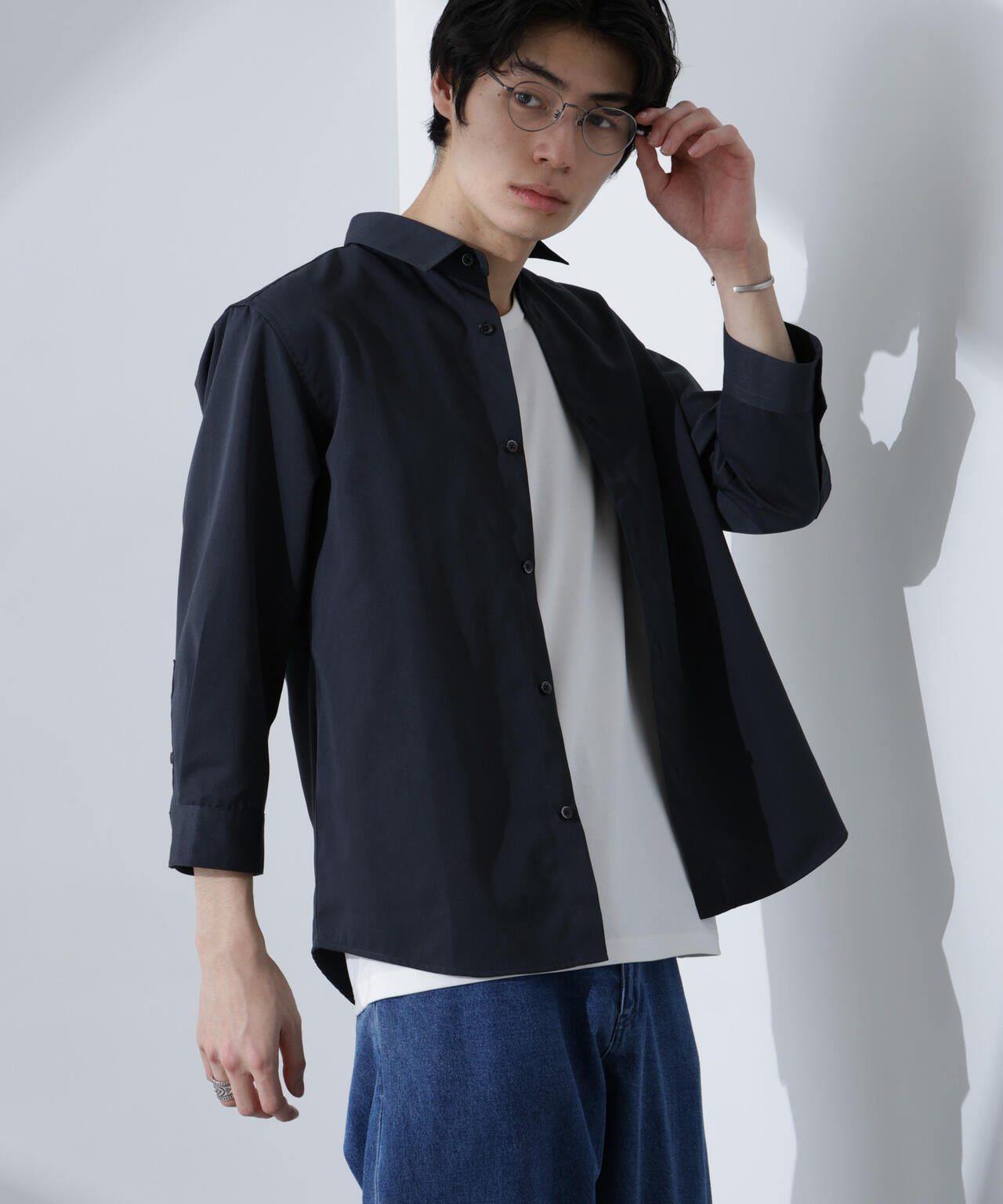 スタンダードレギュラーカラーシャツ/7分袖 6725121218