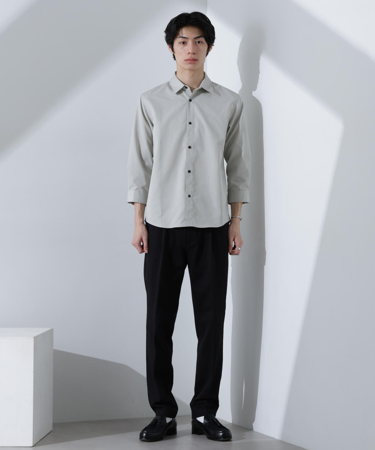 スタンダードレギュラーカラーシャツ/7分袖 6725121218