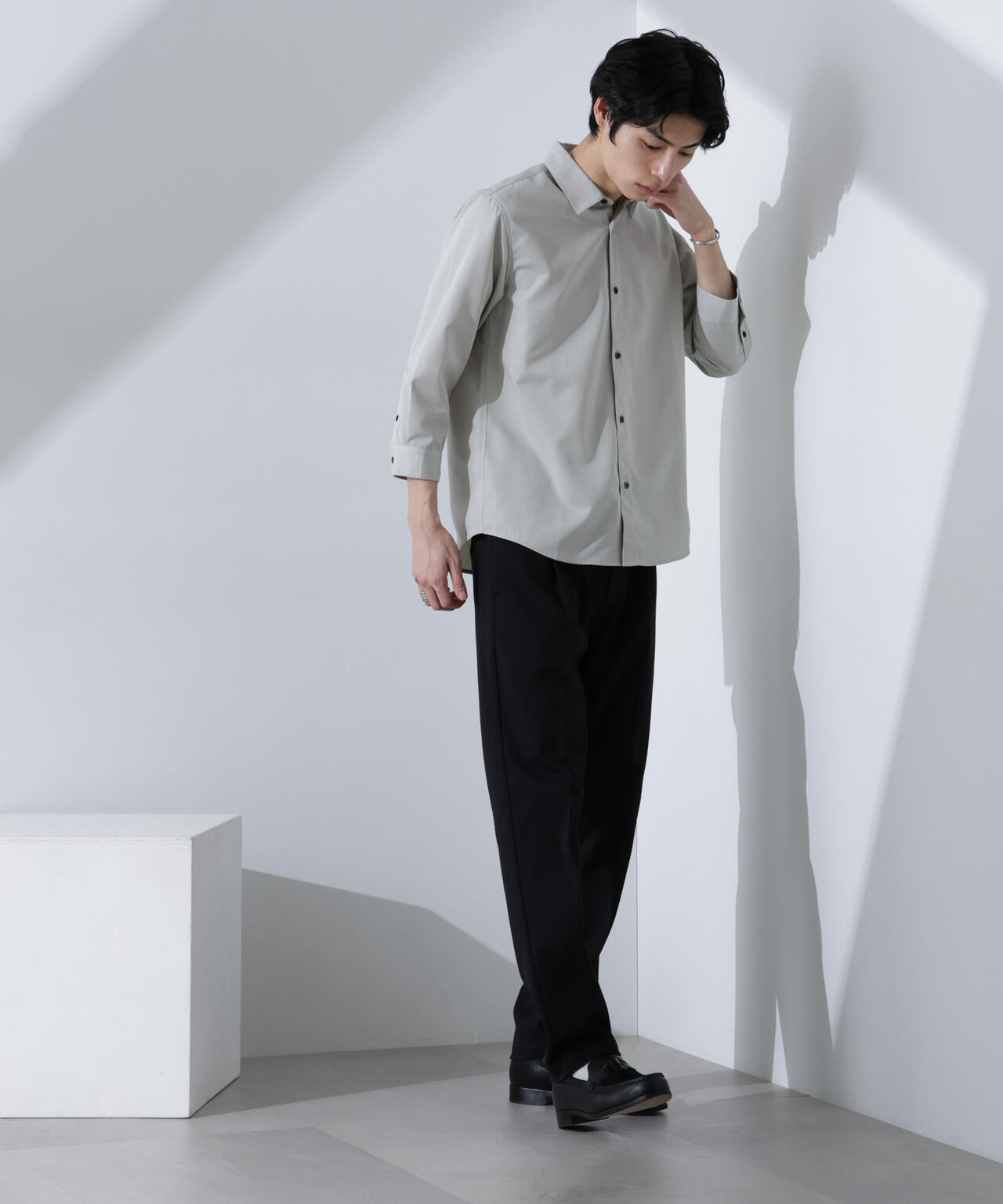 スタンダードレギュラーカラーシャツ/7分袖 6725121218