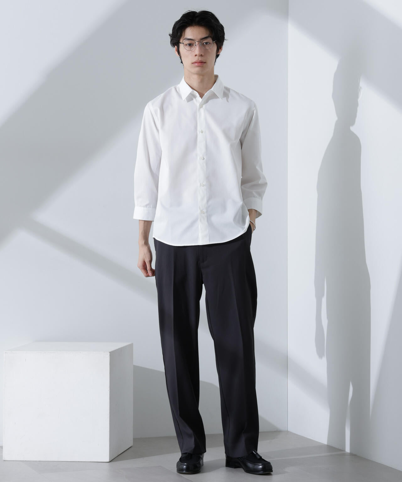 スタンダードレギュラーカラーシャツ/7分袖 6725121218