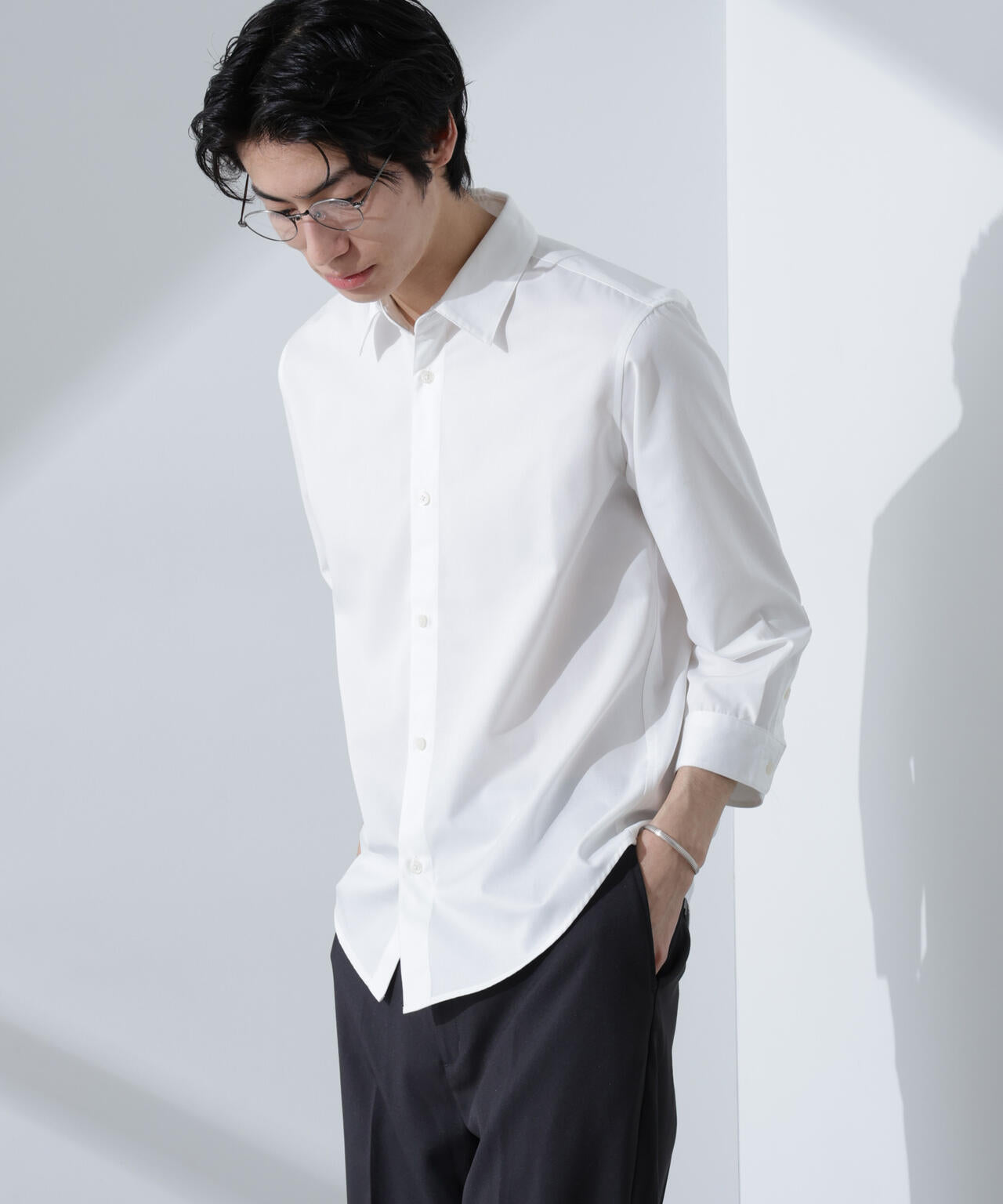 スタンダードレギュラーカラーシャツ/7分袖 6725121218