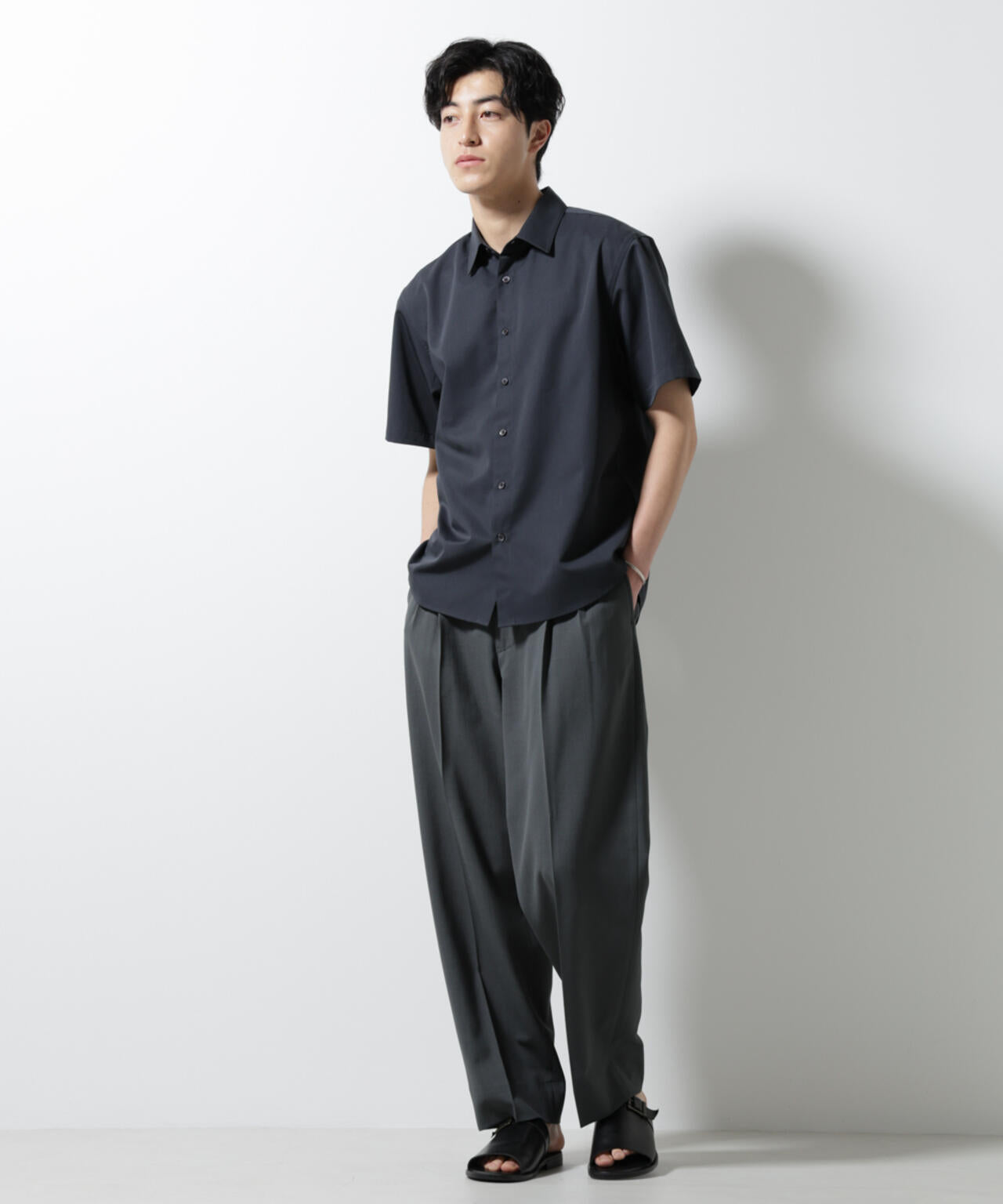 スタンダードレギュラーカラーシャツ/半袖 6725121227