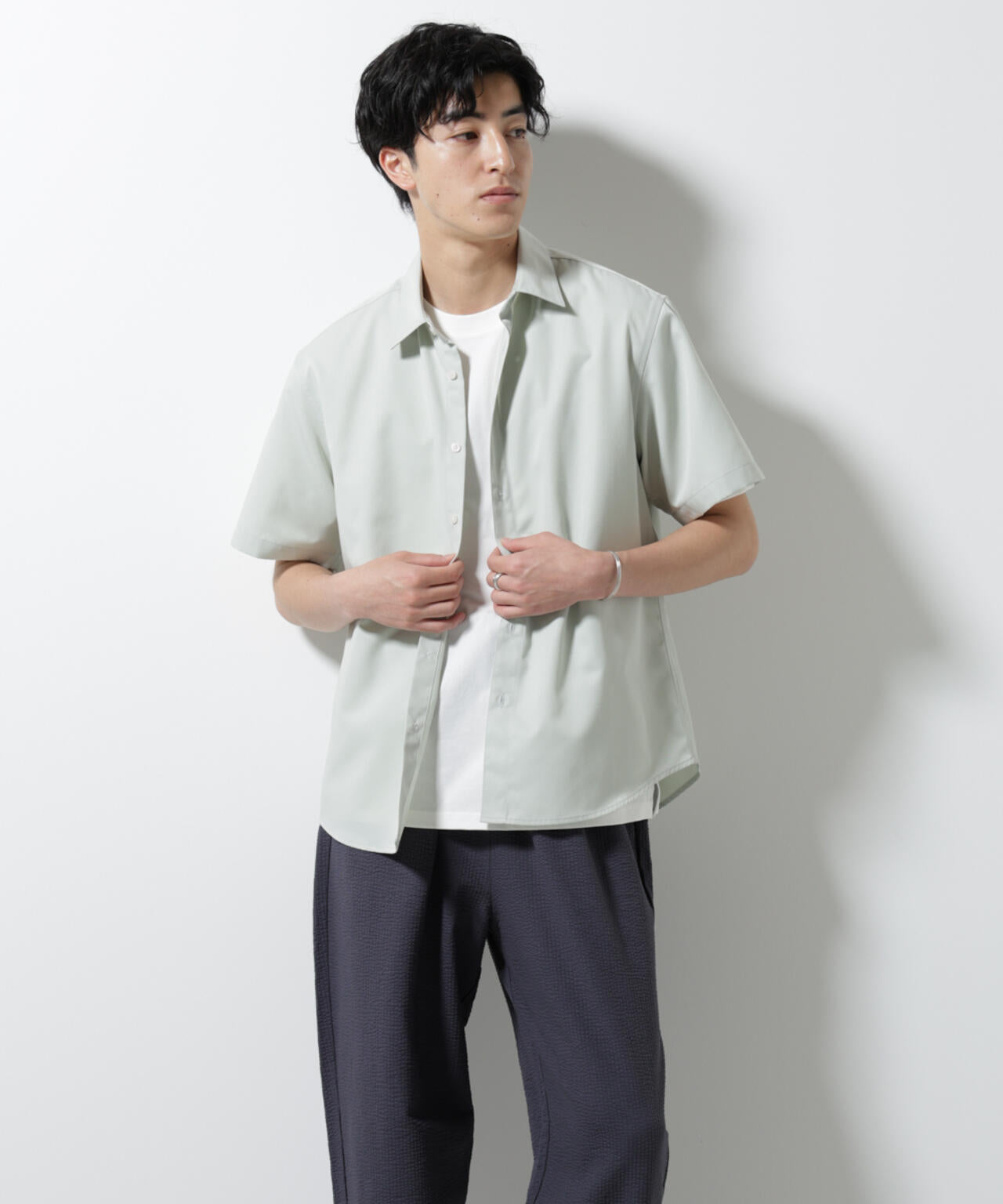 スタンダードレギュラーカラーシャツ/半袖 6725121227