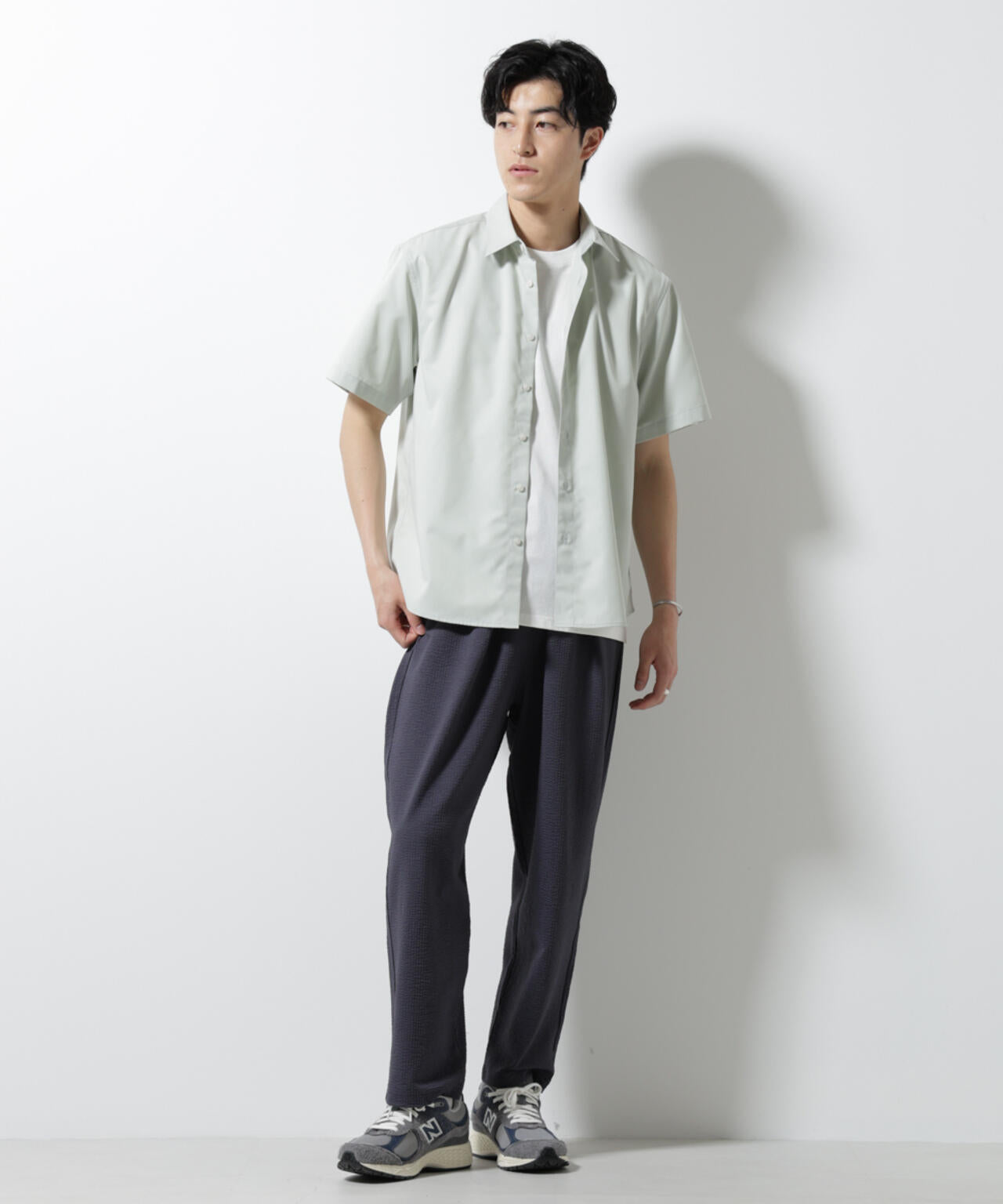 スタンダードレギュラーカラーシャツ/半袖 6725121227