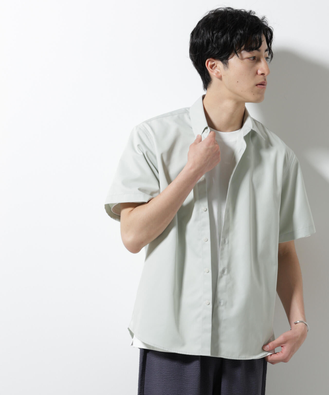 スタンダードレギュラーカラーシャツ/半袖 6725121227