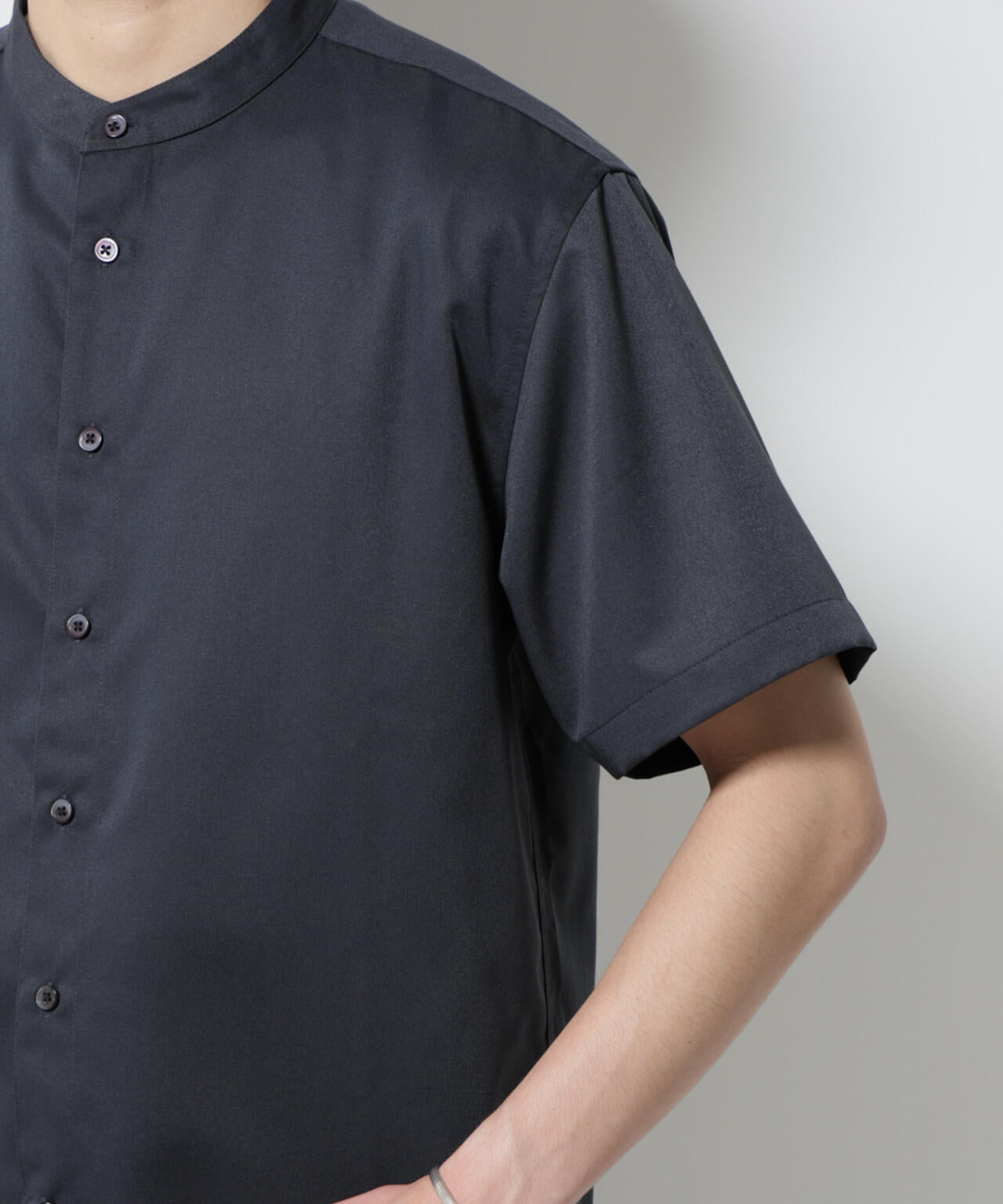 スタンダードバンドカラーシャツ/半袖 6725121228