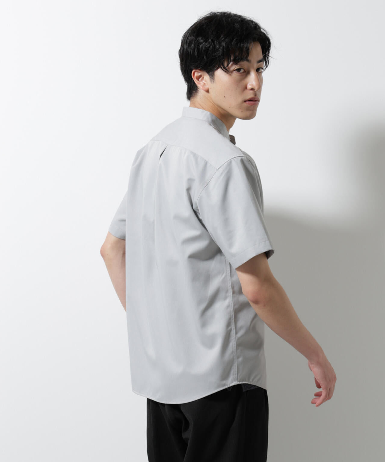 スタンダードバンドカラーシャツ/半袖 6725121228