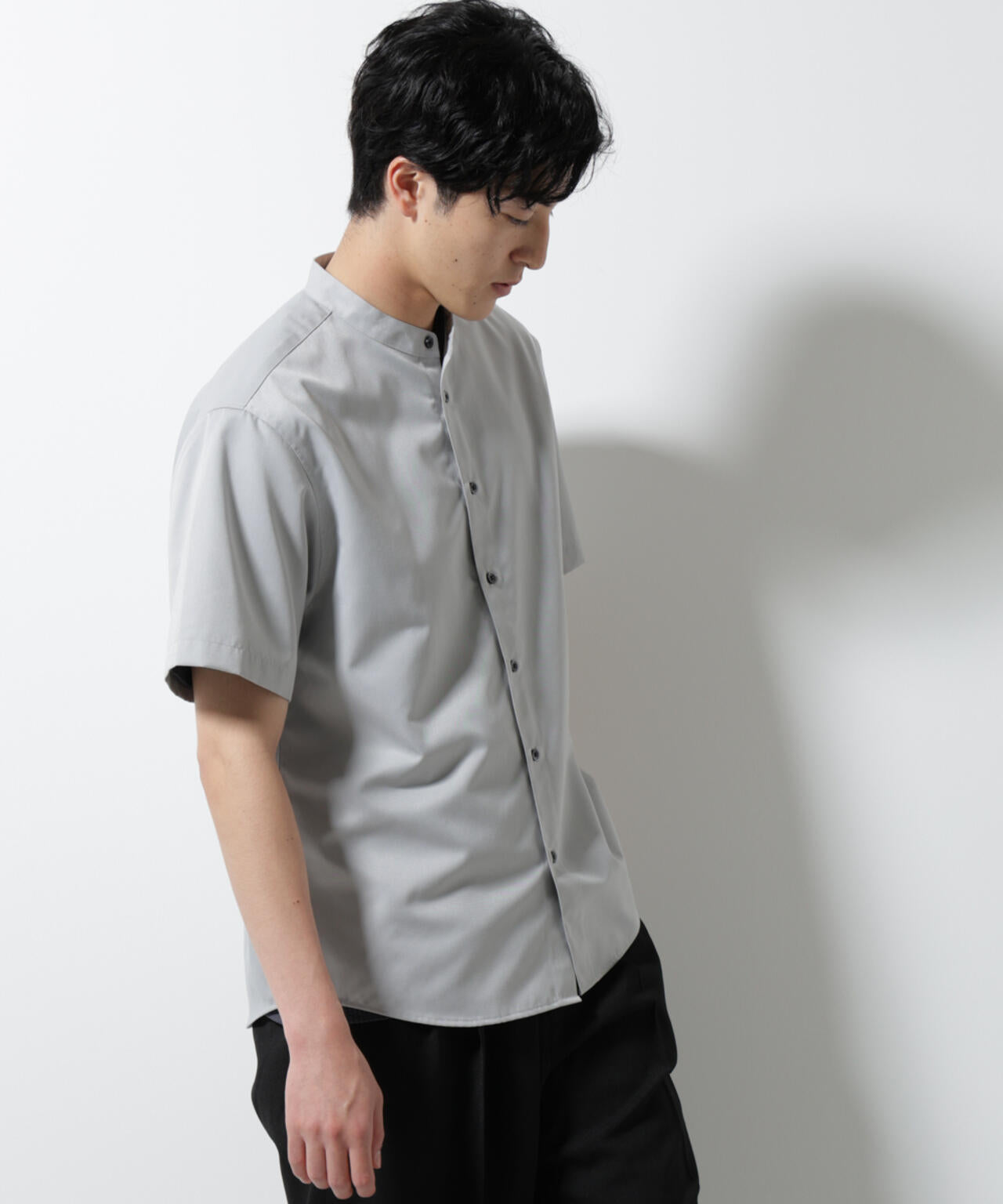 スタンダードバンドカラーシャツ/半袖 6725121228