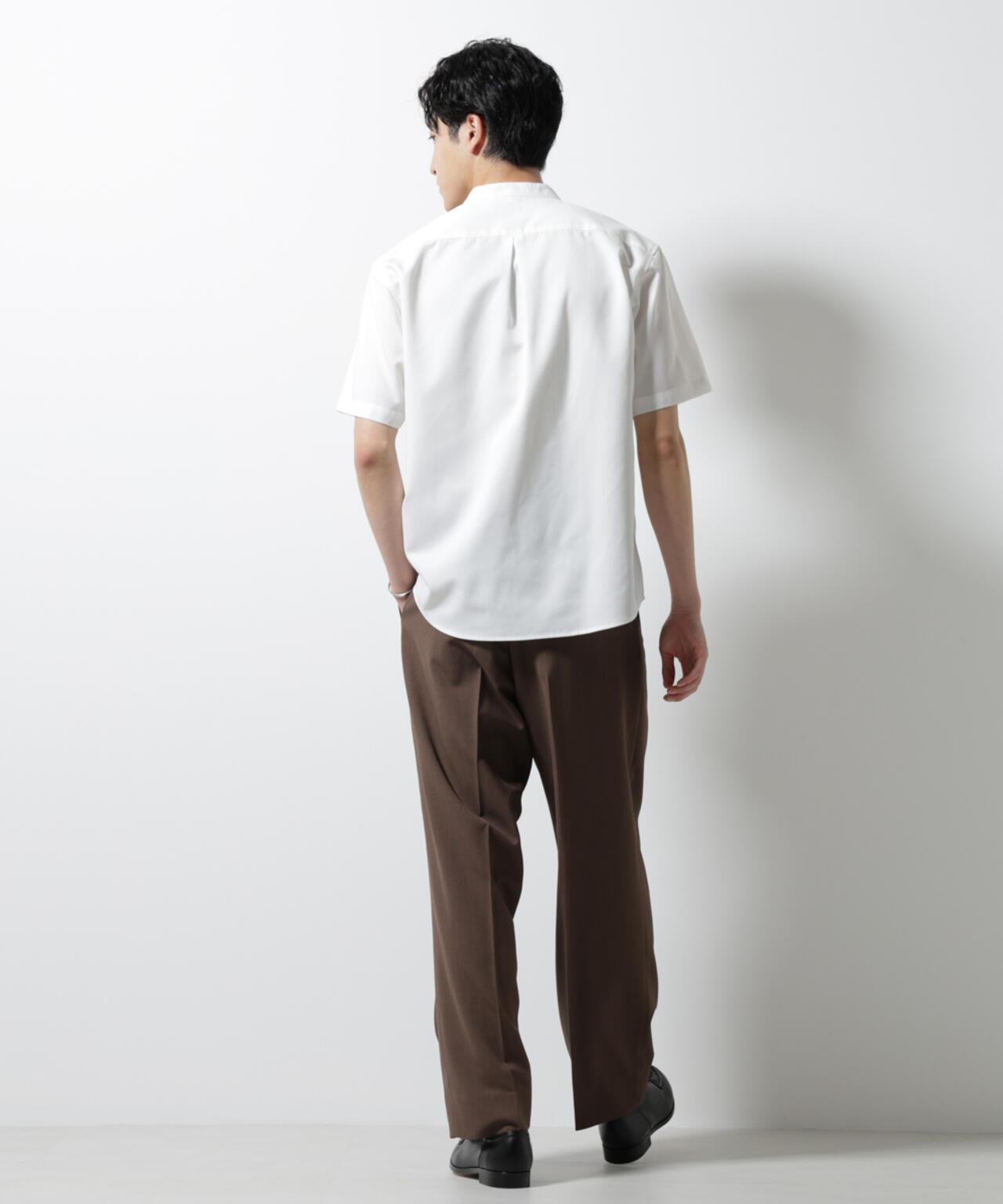 スタンダードバンドカラーシャツ/半袖 6725121228