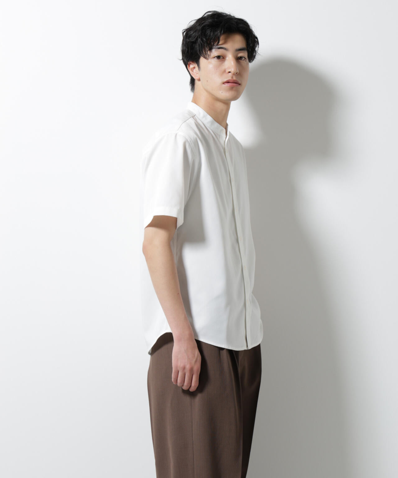 スタンダードバンドカラーシャツ/半袖 6725121228