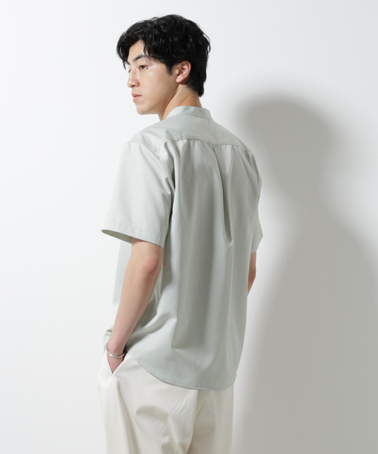 スタンダードバンドカラーシャツ/半袖 6725121228