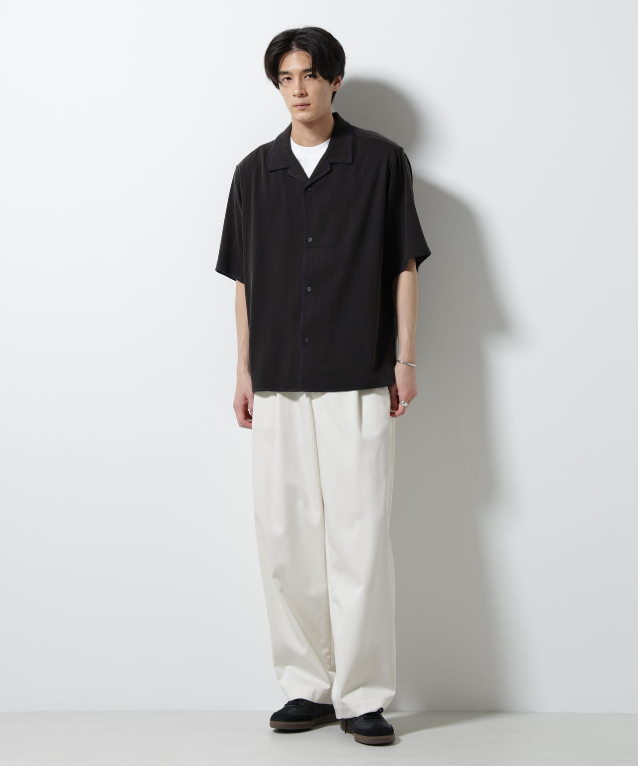 ハンドステッチリラックスシャツ 半袖 6725121232