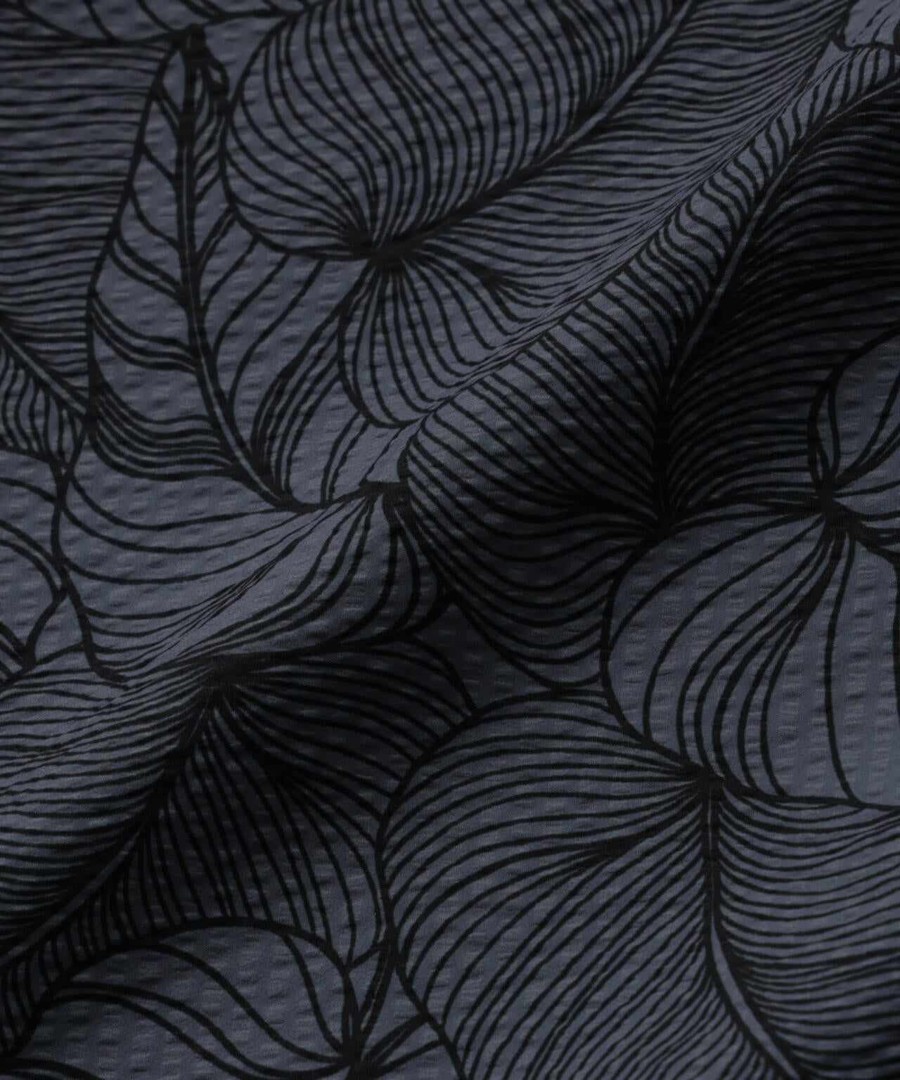 ボタニカルパターンサッカーシャツ 半袖(セットアップ可) 6725121234