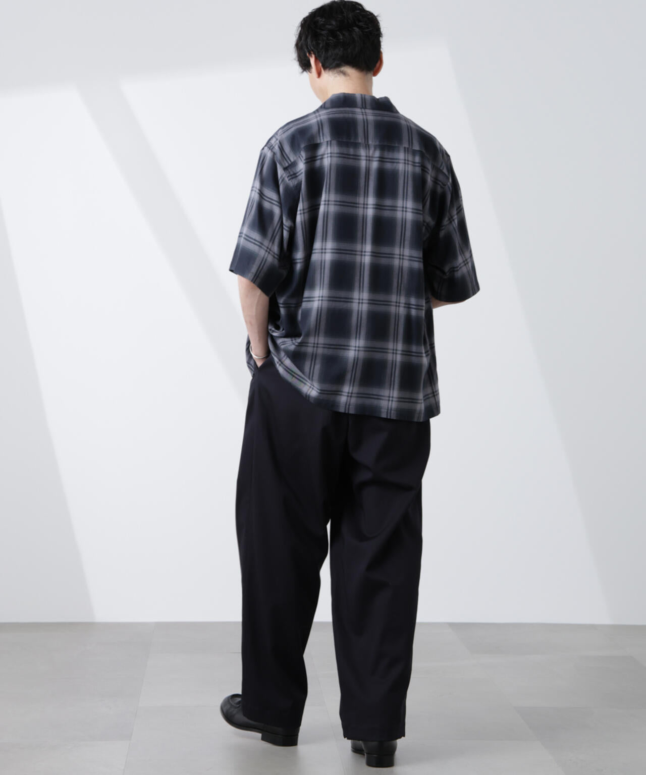 オリジナルパターンオンブレーシャツ 半袖 6725121235