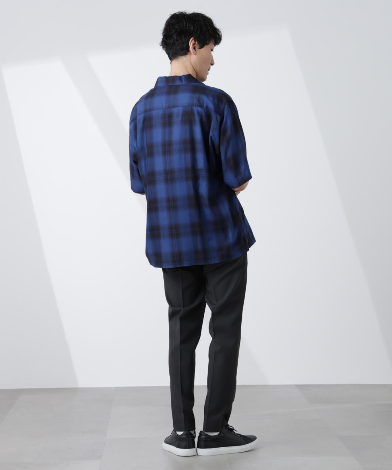 オリジナルパターンオンブレーシャツ 半袖 6725121235