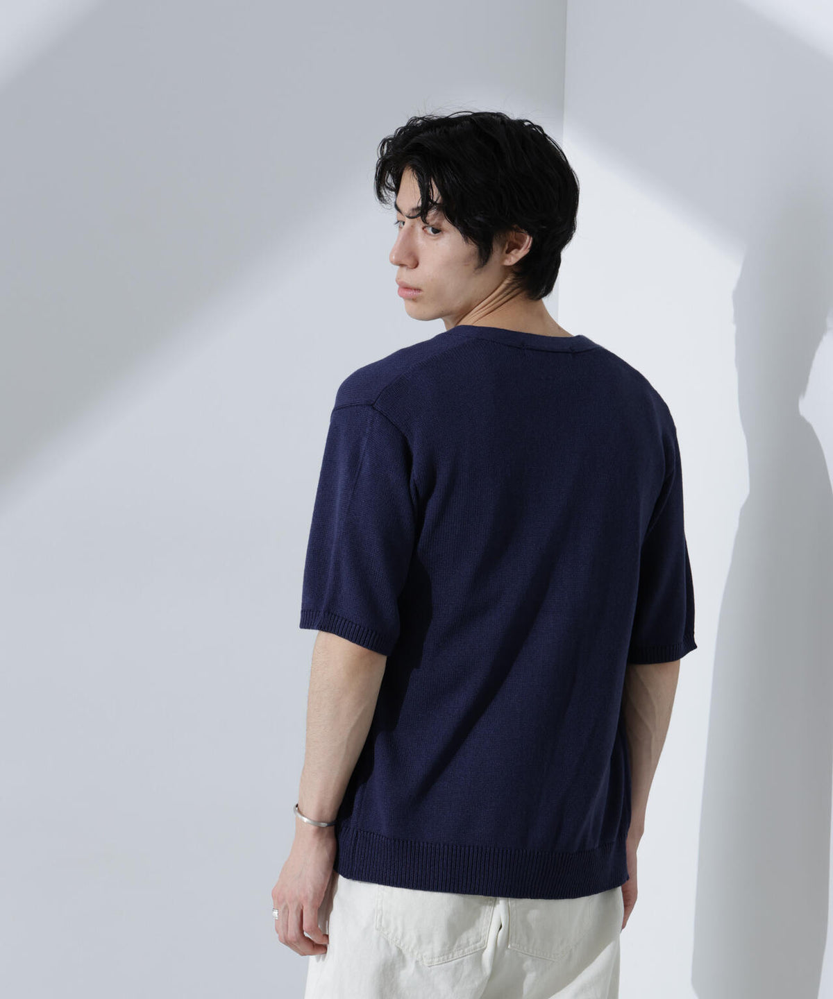 コットンライクニットカーディガン 半袖 6725122205