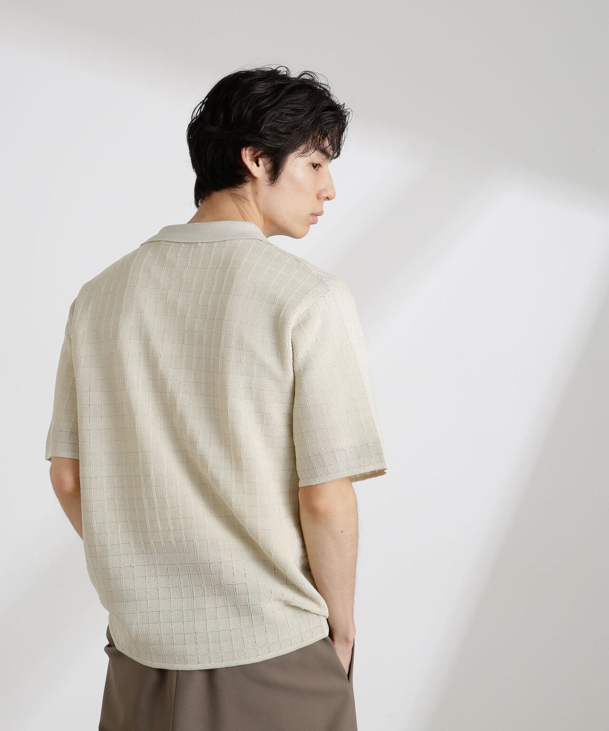 透かし編みスキッパーニット 半袖 6725122209