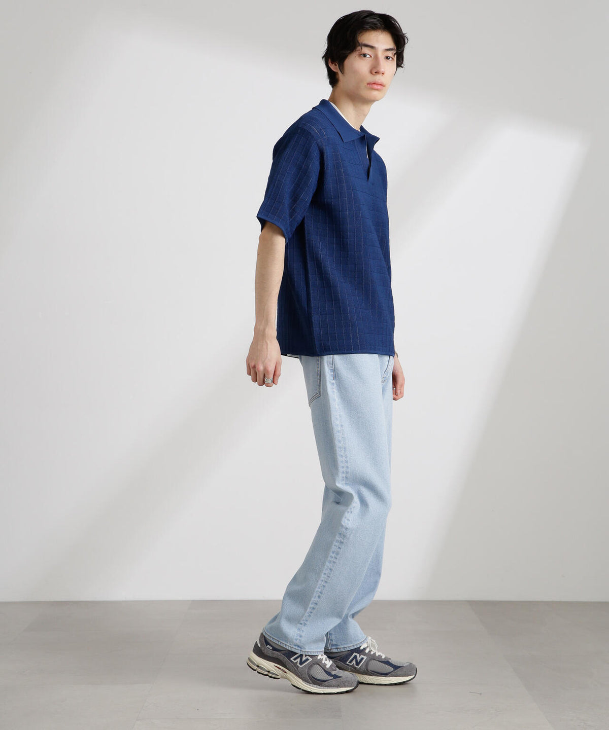 透かし編みスキッパーニット 半袖 6725122209