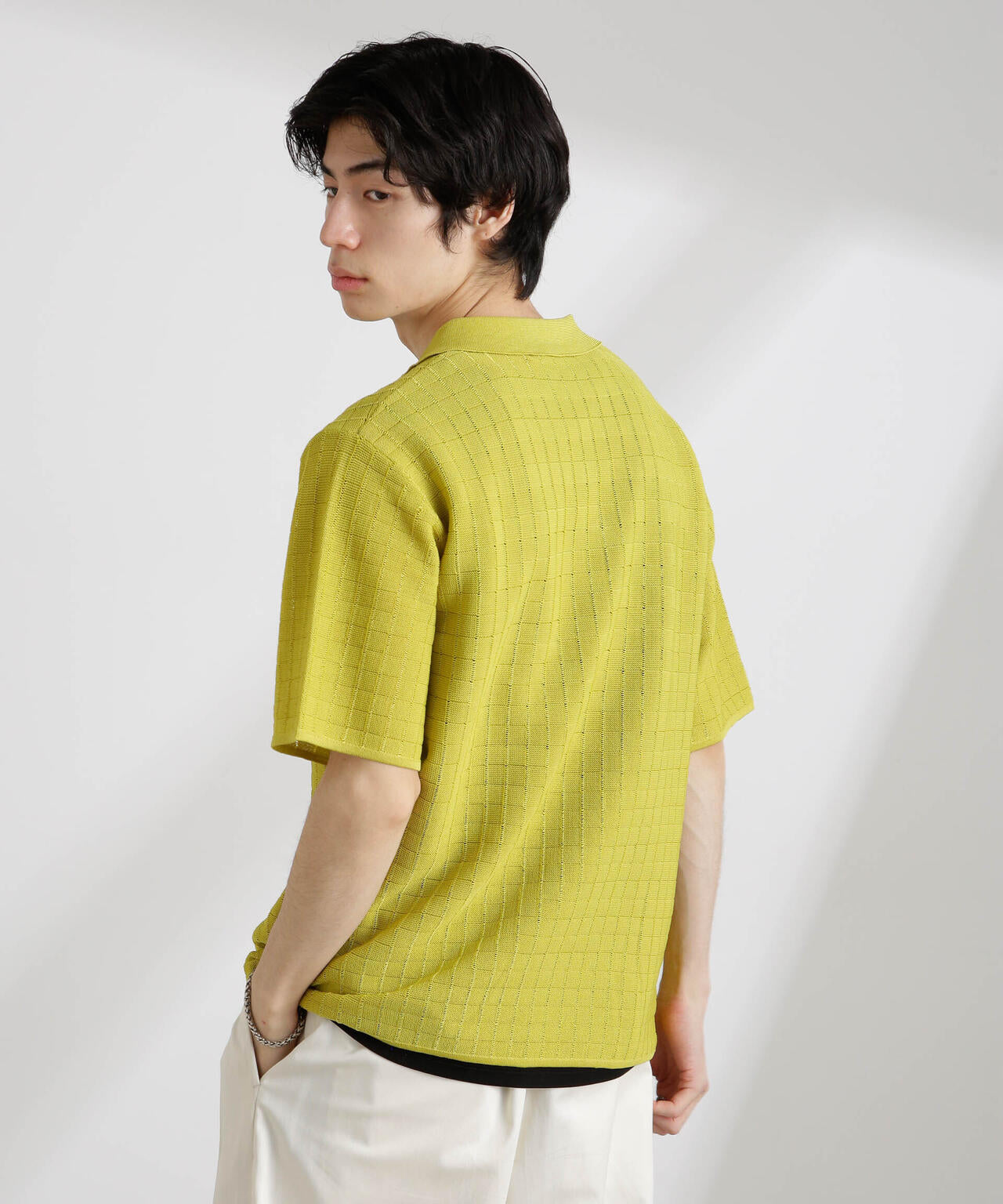 透かし編みスキッパーニット 半袖 6725122209