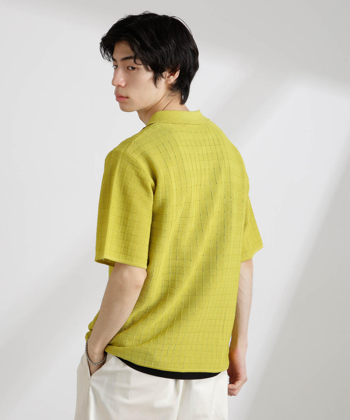 透かし編みスキッパーニット 半袖 6725122209