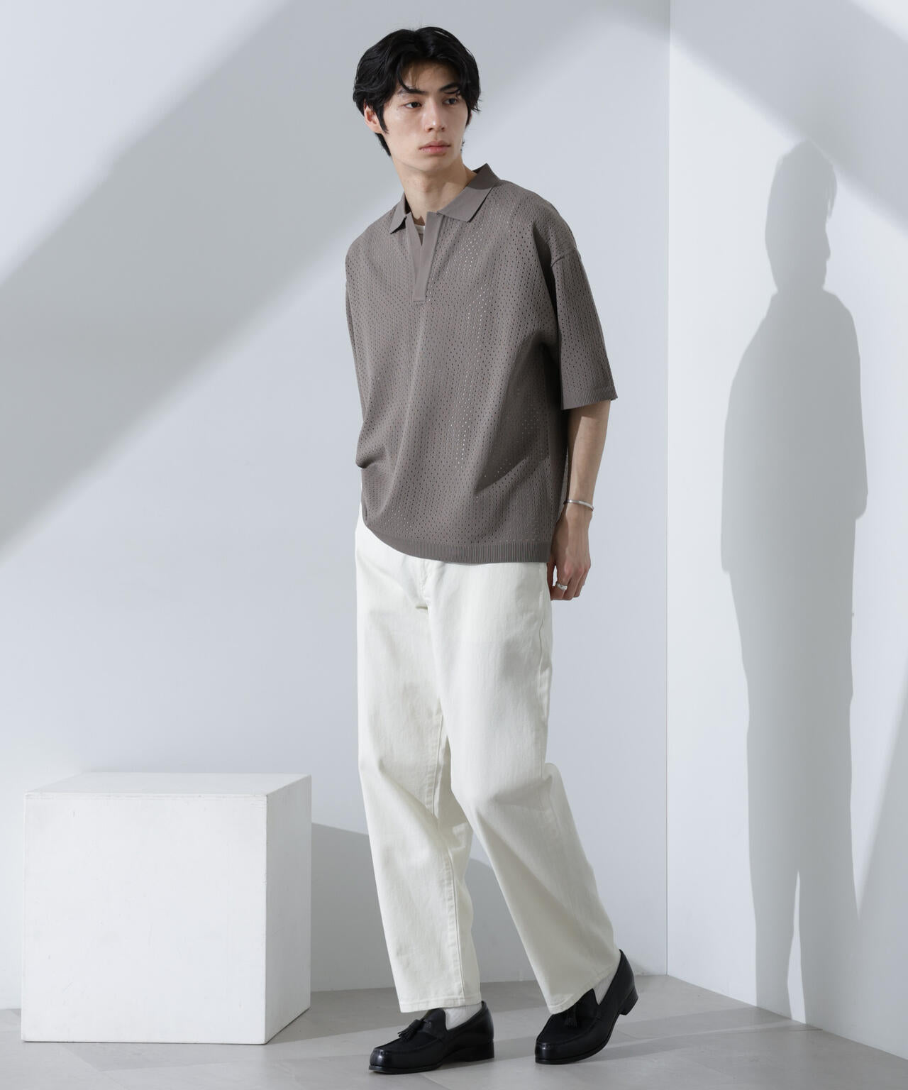 スキッパーテックニットポロシャツ/半袖 6725122210