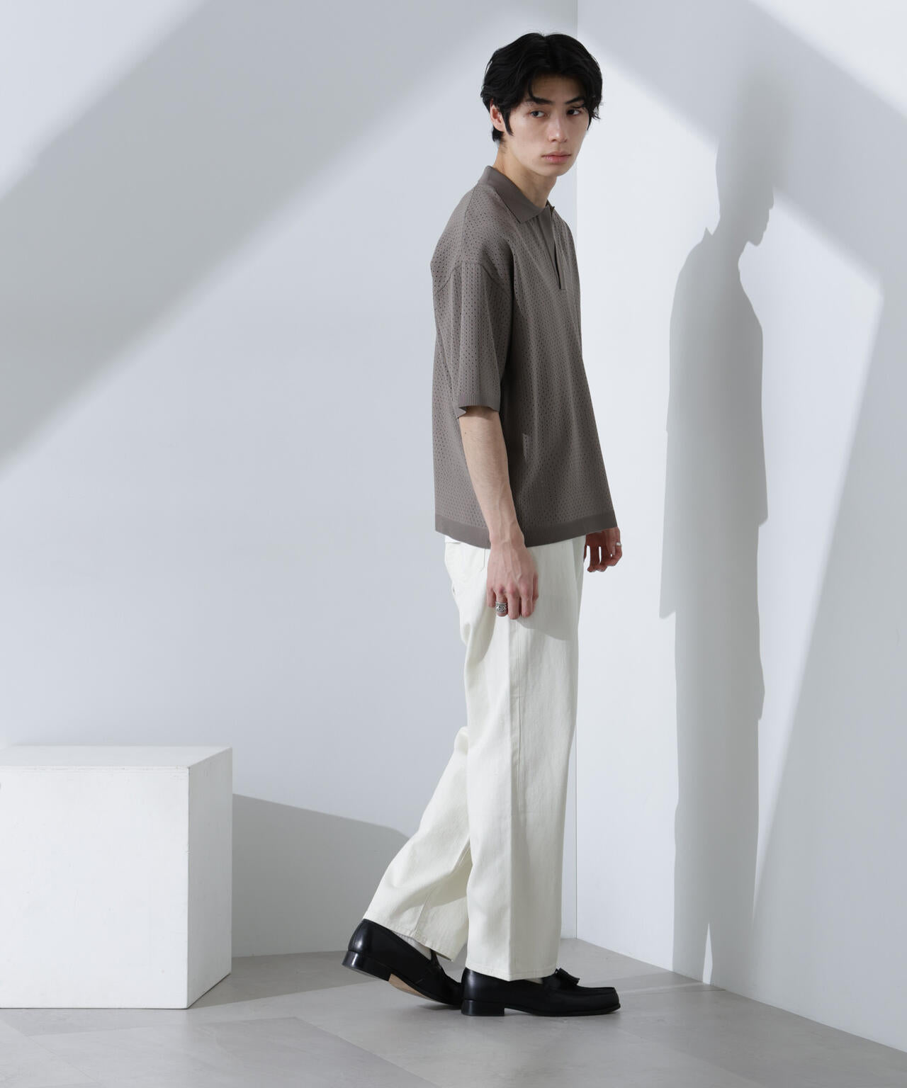 スキッパーテックニットポロシャツ/半袖 6725122210