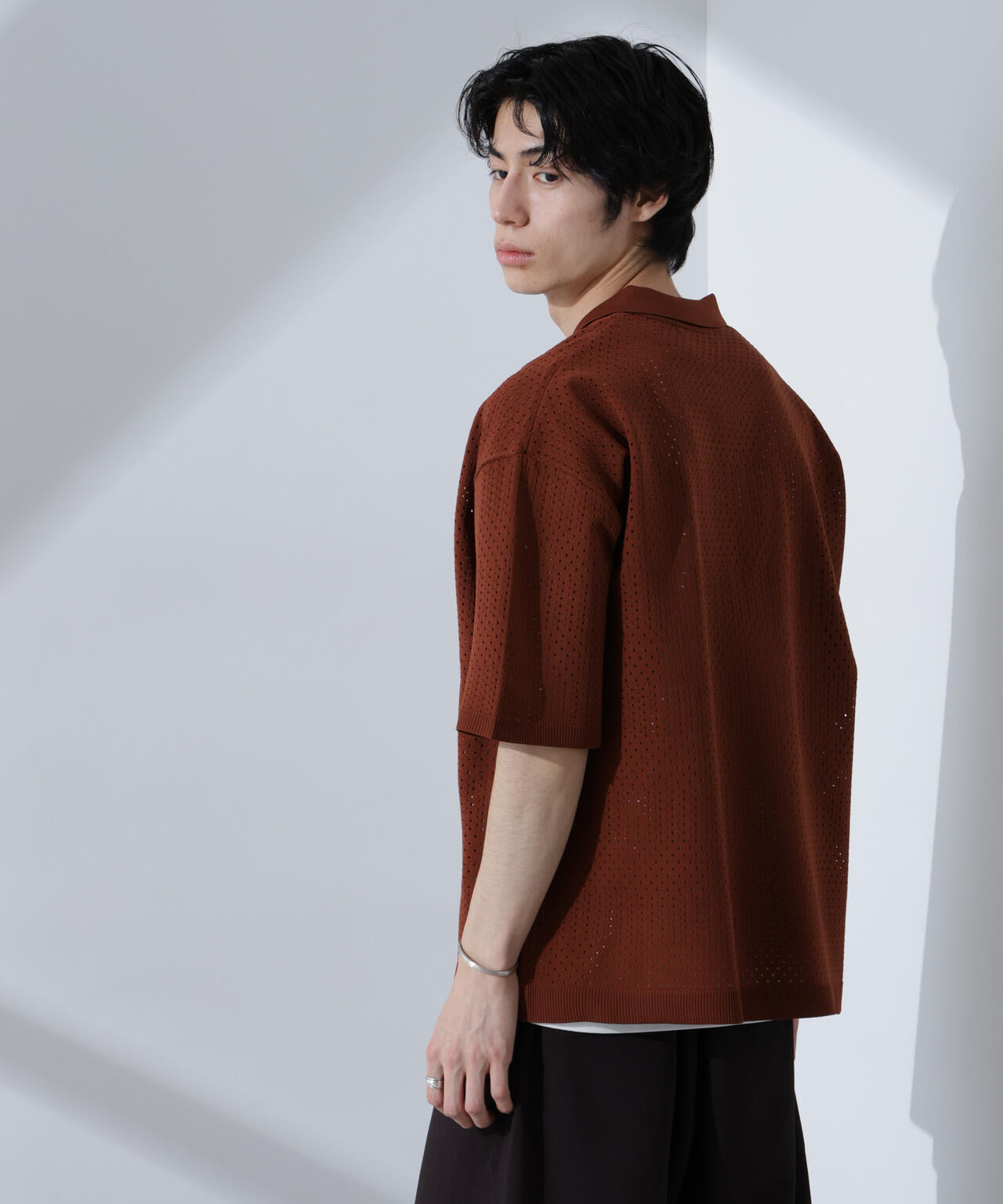 スキッパーテックニットポロシャツ/半袖 6725122210