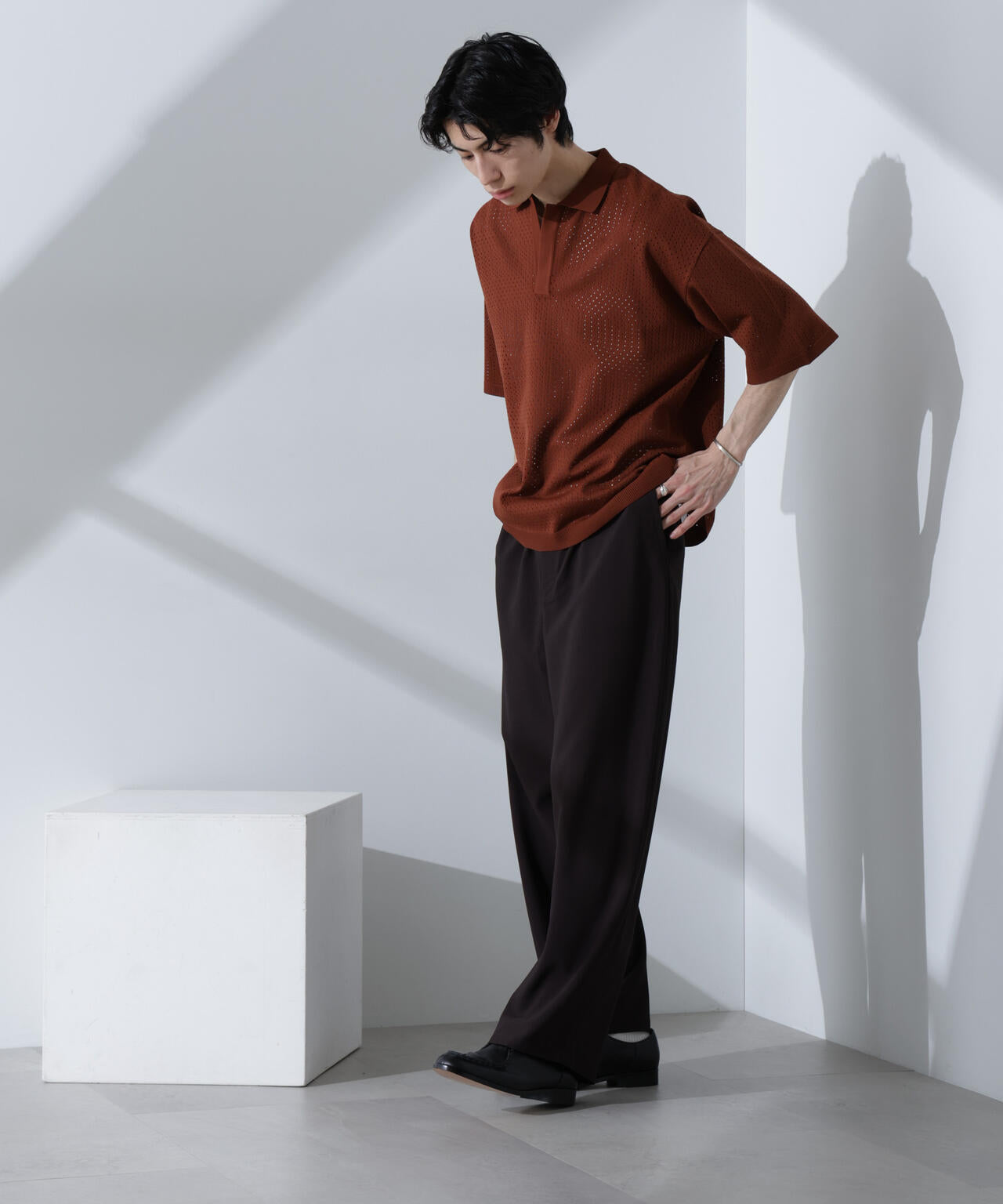 スキッパーテックニットポロシャツ/半袖 6725122210