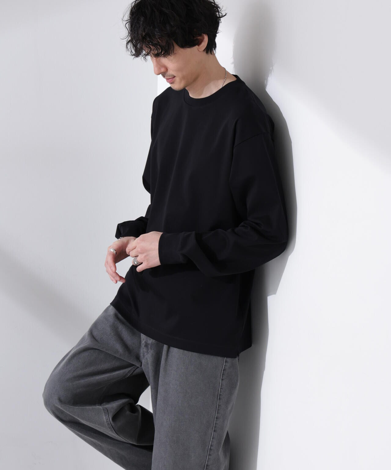 アンチスメル BIG クルーネックTシャツ 長袖 6725123207