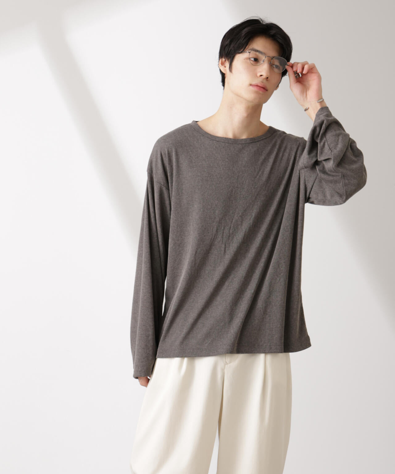 WEB限定/セミシアークルーネックプルオーバー 長袖 6725123210