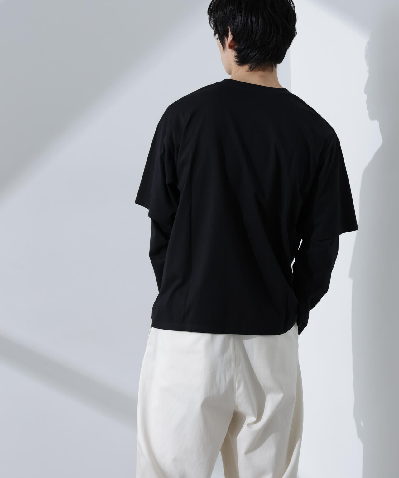 WEB限定/フェイクレイヤードTシャツ 長袖 6725123215