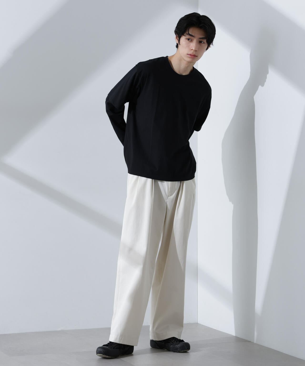 WEB限定/フェイクレイヤードTシャツ 長袖 6725123215