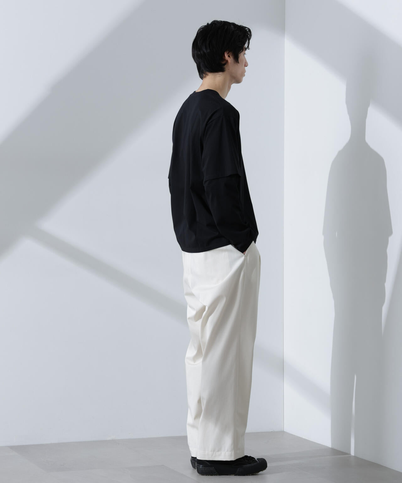 WEB限定/フェイクレイヤードTシャツ 長袖 6725123215