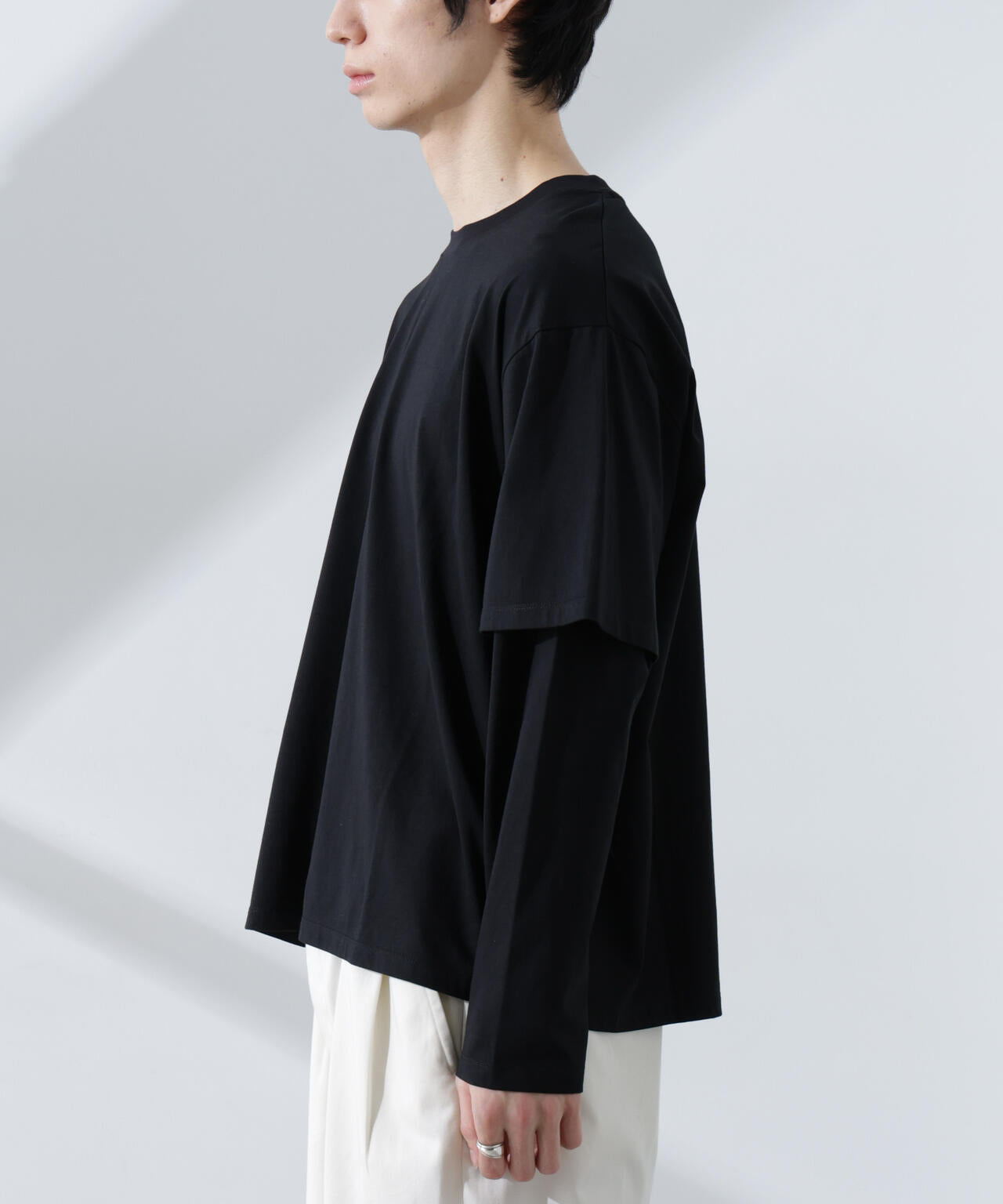 WEB限定/フェイクレイヤードTシャツ 長袖 6725123215