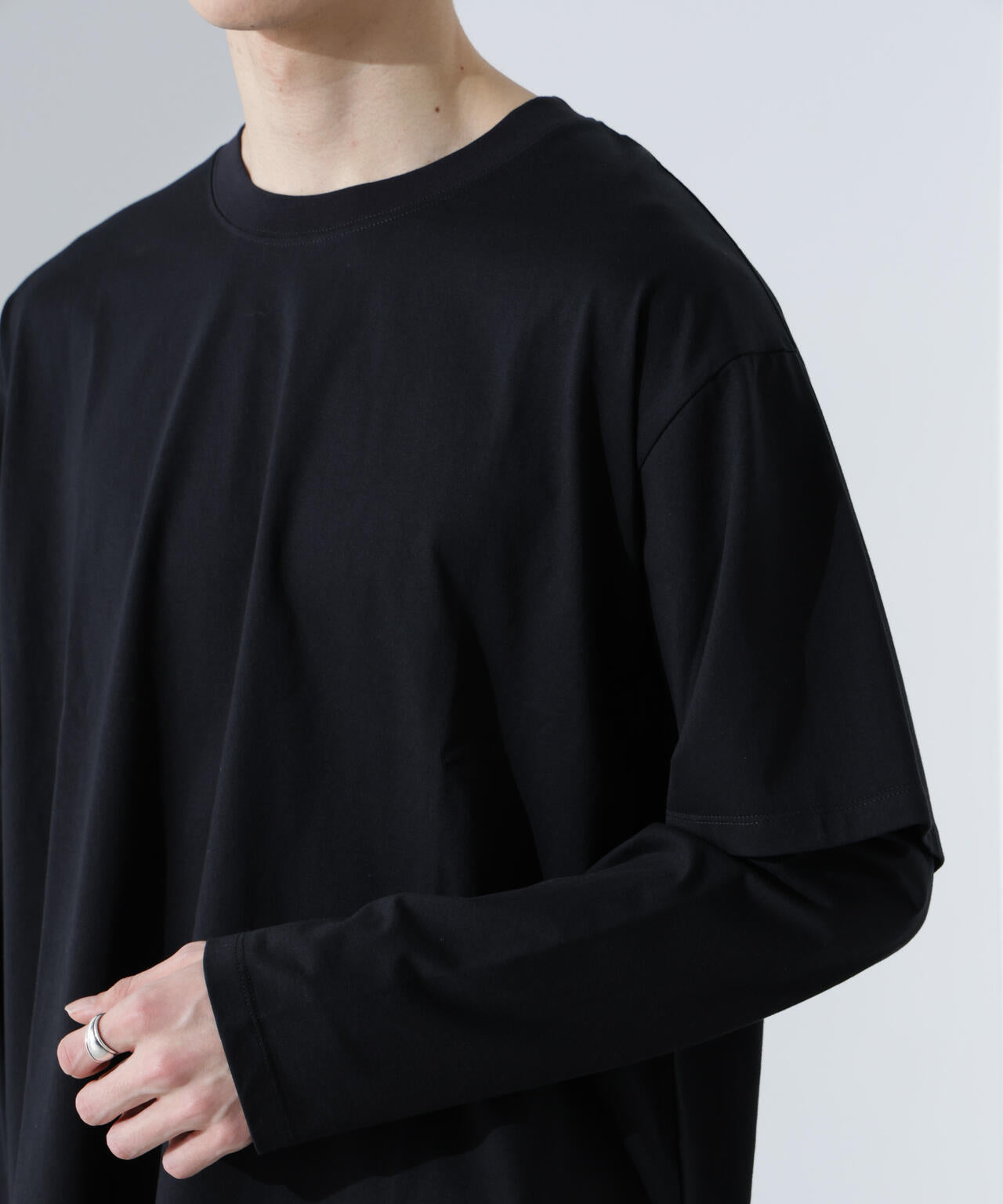 WEB限定/フェイクレイヤードTシャツ 長袖 6725123215