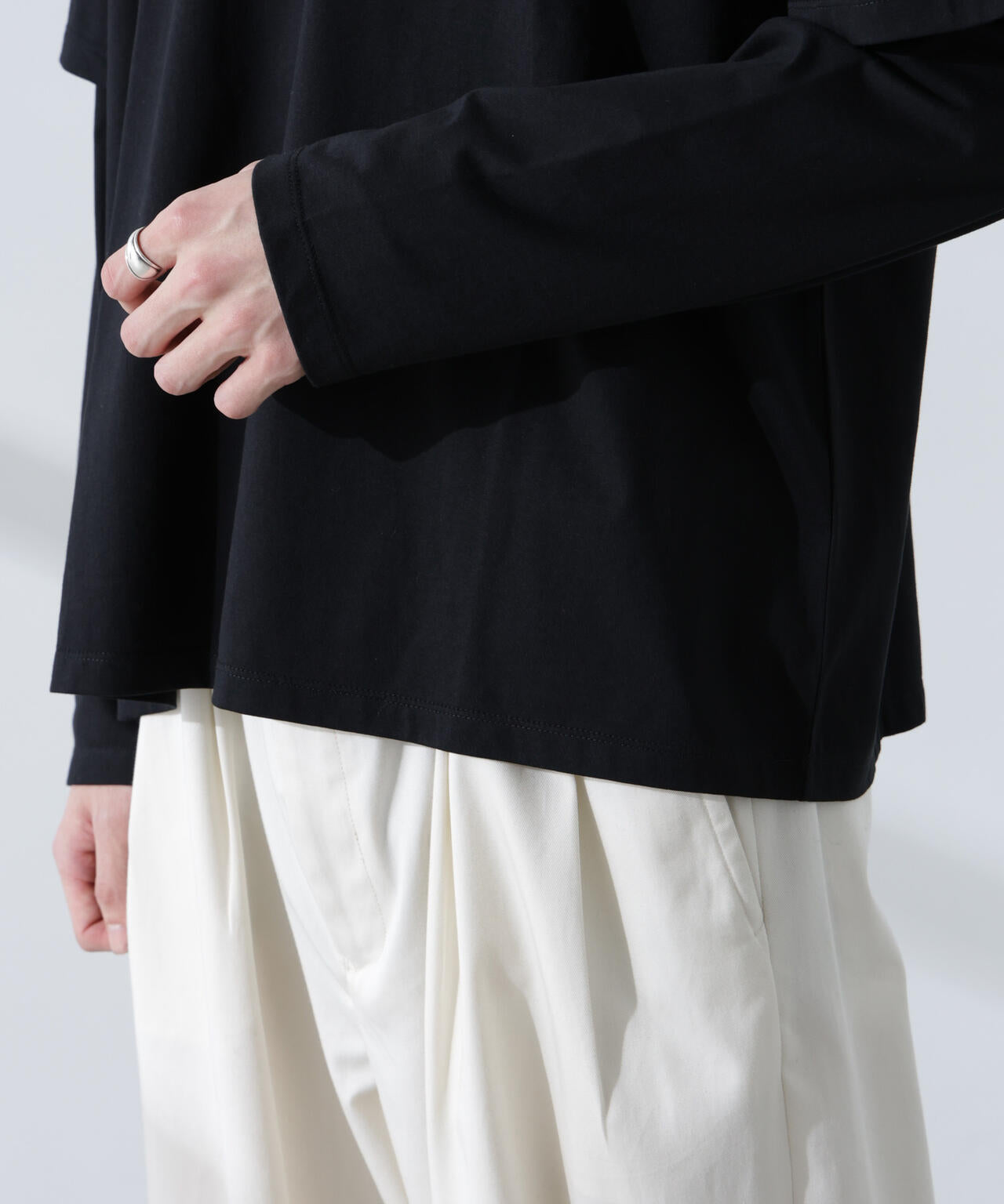 WEB限定/フェイクレイヤードTシャツ 長袖 6725123215