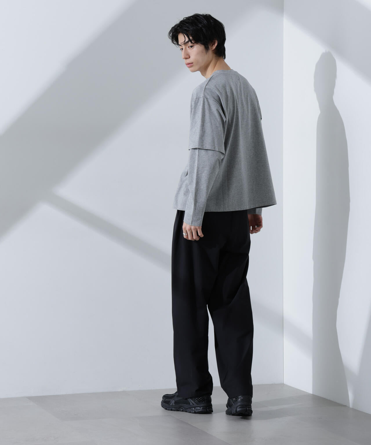 WEB限定/フェイクレイヤードTシャツ 長袖 6725123215