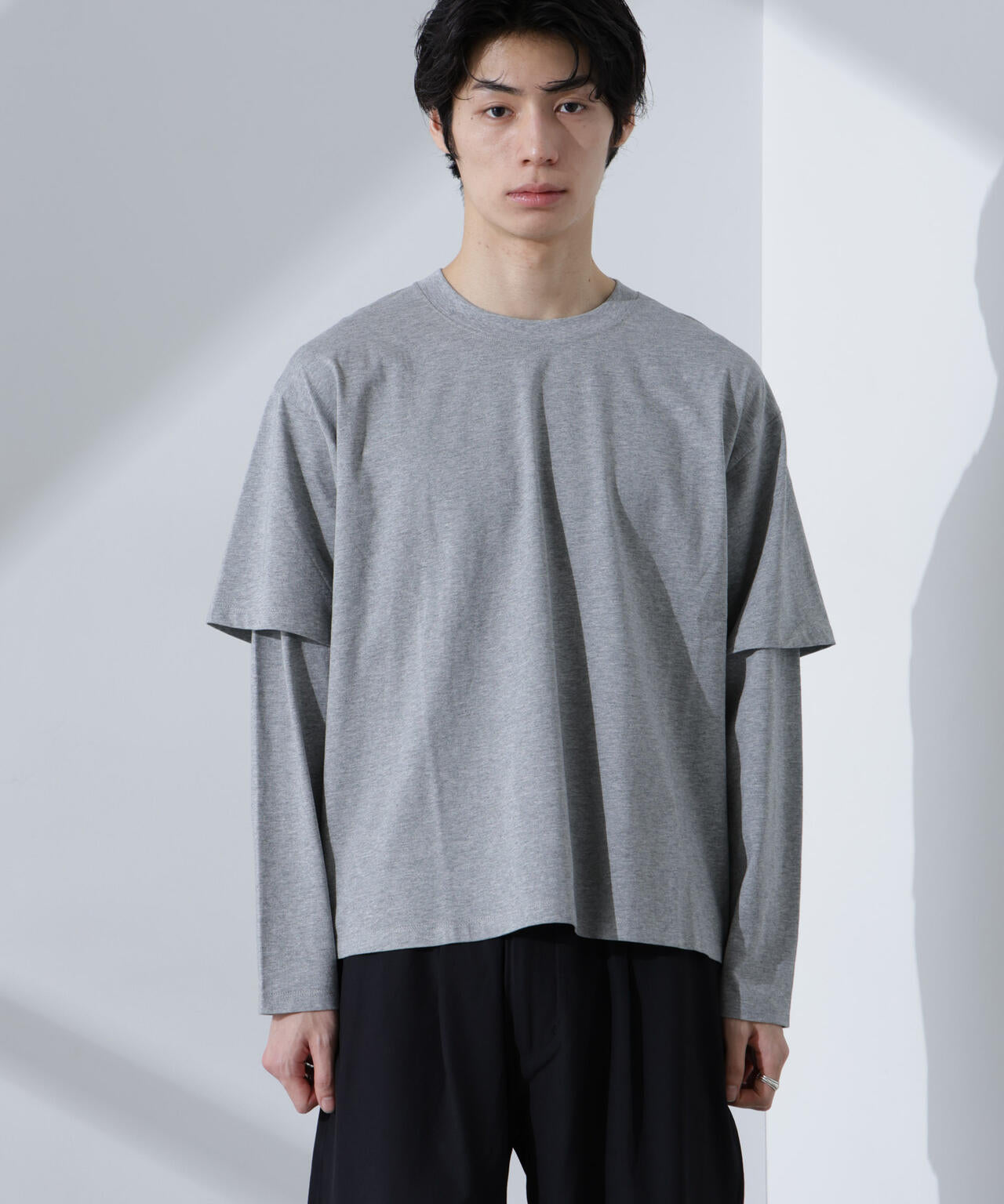 WEB限定/フェイクレイヤードTシャツ 長袖 6725123215