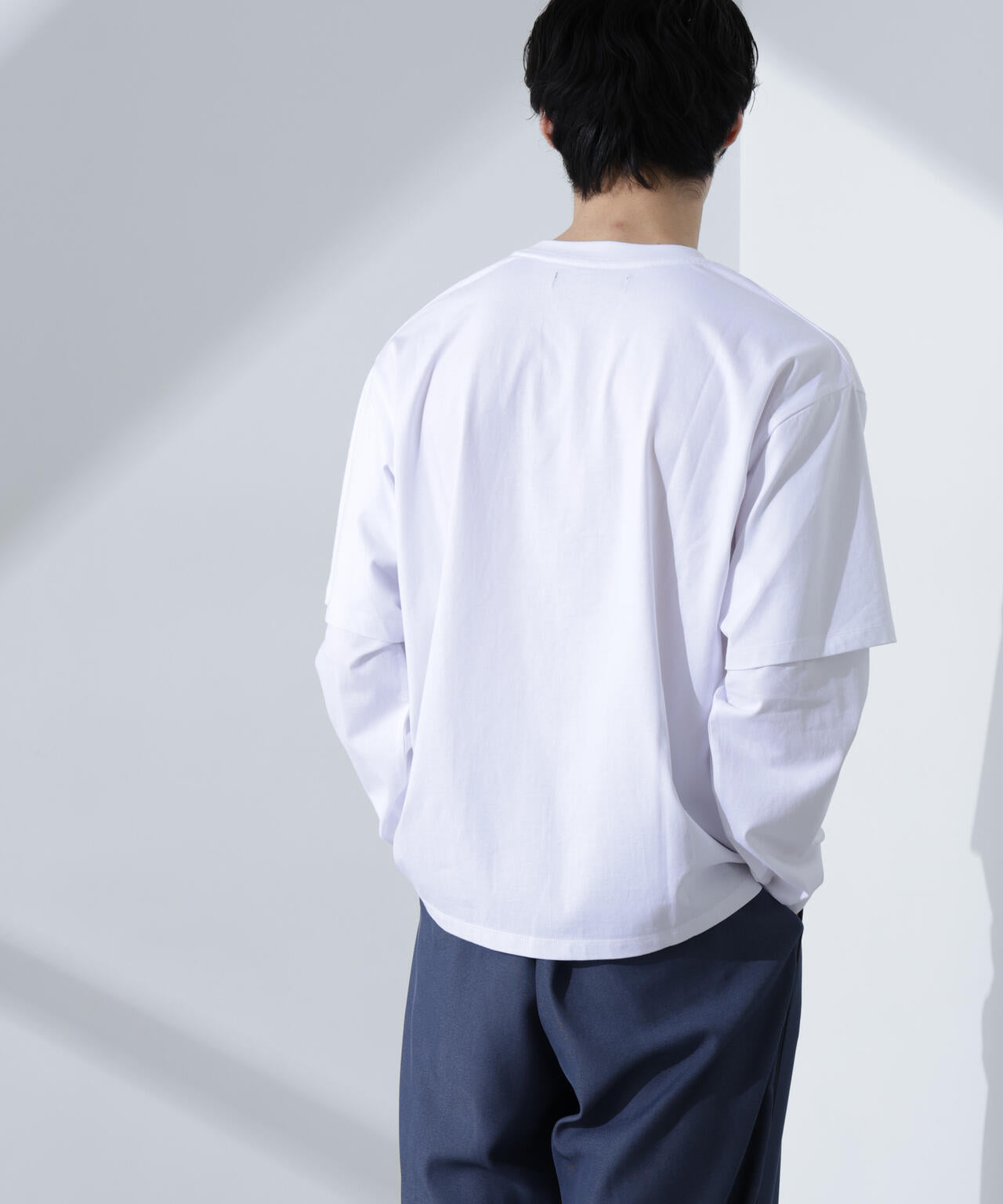 WEB限定/フェイクレイヤードTシャツ 長袖 6725123215