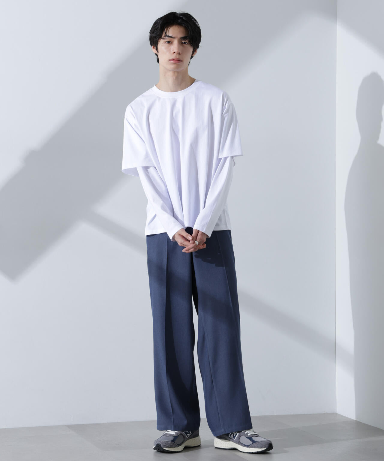 WEB限定/フェイクレイヤードTシャツ 長袖 6725123215